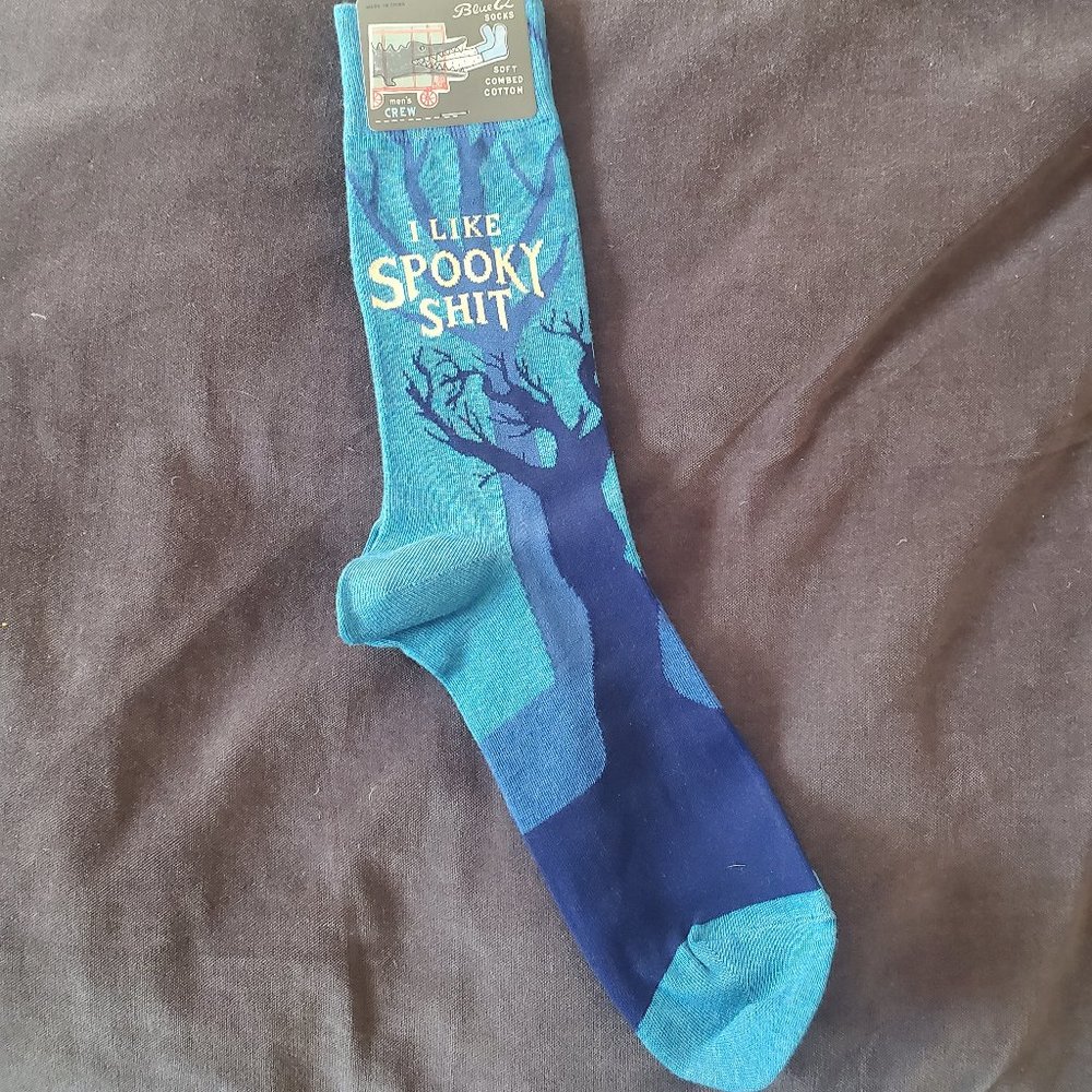 LAST CHANCE - I LIKE SPOOKY SH*T CREW SOCKS (M 7-12) NWT